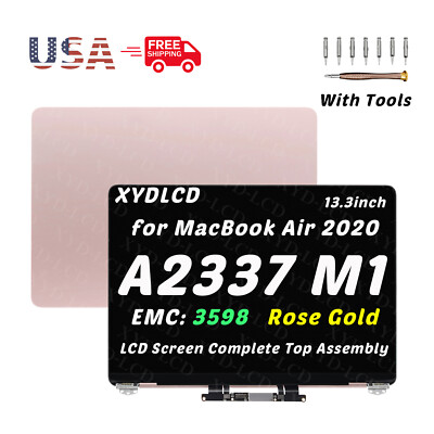 New for Macbook Air 13.3'' A2337 EMC 3598 LCD Screen Top Cover Assembly Rose Gold