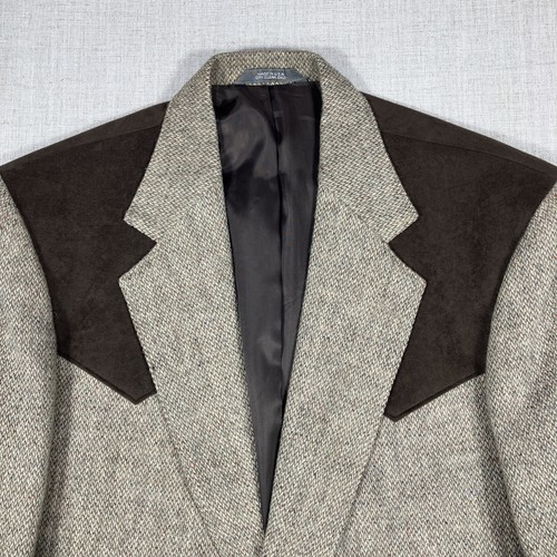 Taos Country Western Collection Tweed Blazer Jacket Sport Coat Mens 44 - Picture 3 of 18