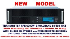 Broadcast Prof. 6000w FM Stereo Transmitter Wide Band 88/108 Mhz  Weight 28 kg