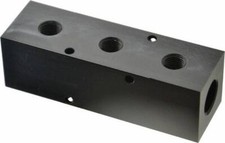 Made in USA 1/2" Inlet, 1/4" Outlet Manifold 4-3/4" Long x 1-1/2" Wide x 1-1/...