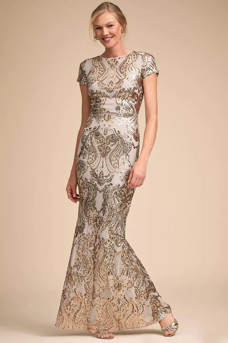 sachin and babi light blue dress Anthropologie BHLDN Gray Beaded Formal Sleeveless Long Dress. Size 0