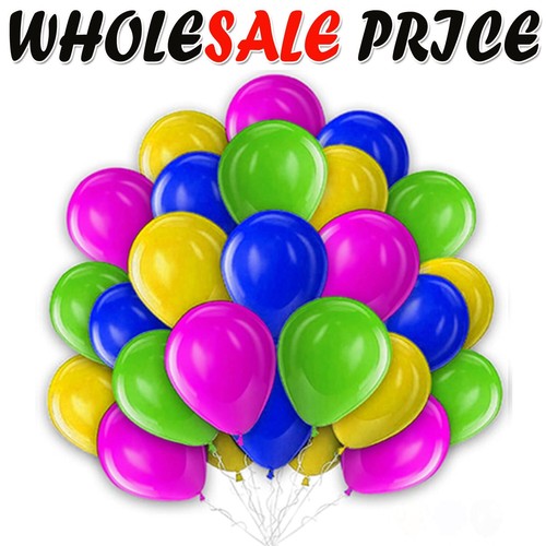 100 X Latex PLAIN BALOON BALLONS helium BALLOONS Quality Party Birthday Wedding - Picture 5 of 6