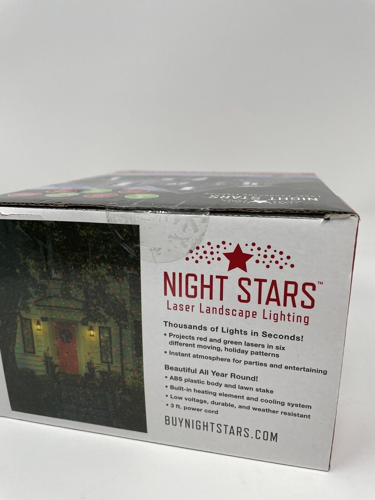 Night Stars Holiday Lights 6 Pattern Red & Green Laser Projector
