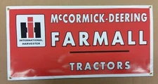 McCORMICK- DEERING  FARMALL TRACTOR -  BANNER- 24” X 12”