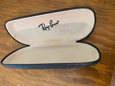 Ray Ban Hard Eye Glass Case Clamshell Sunglass Cleaning Cloth Rayban Rough Cond
