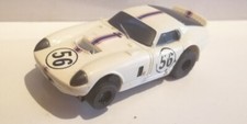 AFX Racemasters 1.5 mega G+ HO scale slot car Shelby Daytona Cobra White