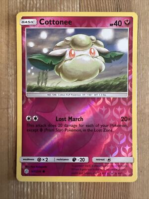 Pokémon TCG Cottonee Sun & Moon - Cosmic Eclipse 147/236 Reverse Holo Common NM