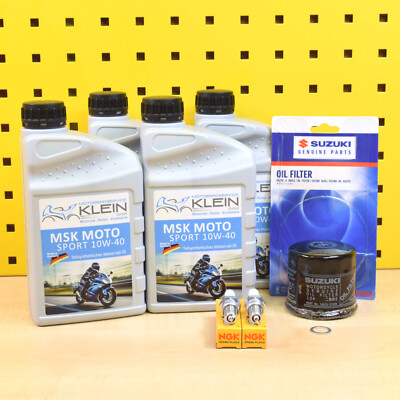 Suzuki VL800 Intruder Ölwechselset Original Ölfilter Zündkerzen Öl MSK 10w40