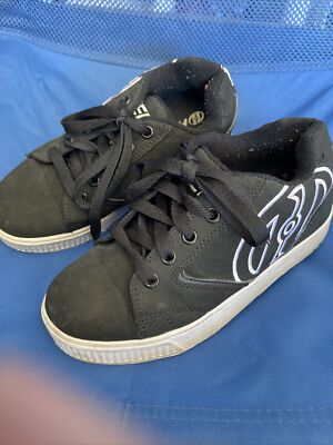 Heelys Youth Size Black and White Barely Shoes Wheels Vintage Retro