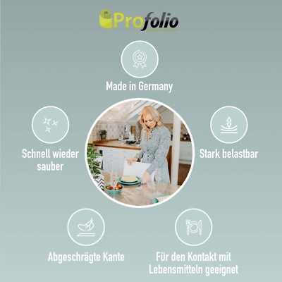 Profolio Tischfolie transparent 2mm + abgeschrägte Kante, Tischdecke Schutzfolie