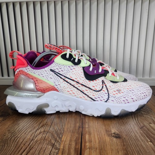 Nike React Vision Mens Sz 11 Summit White Barely Volt Sneakers Shoes CD4373-102