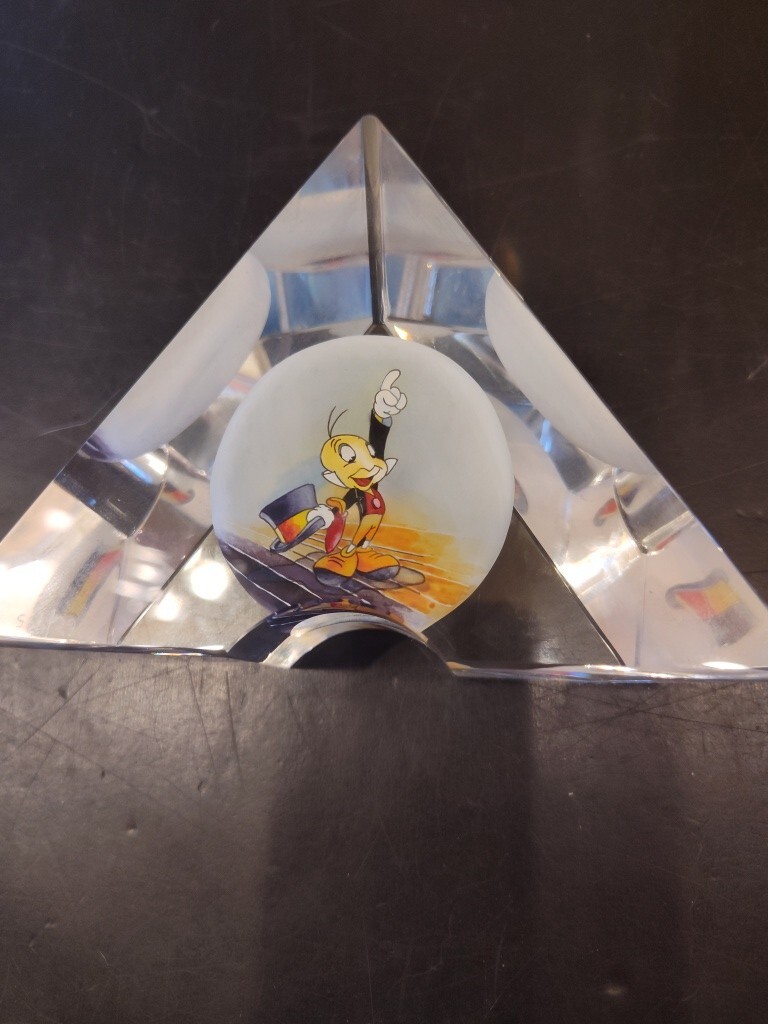 DISNEY JIMINY CRICKET GLASS SCULPTURE 162/495