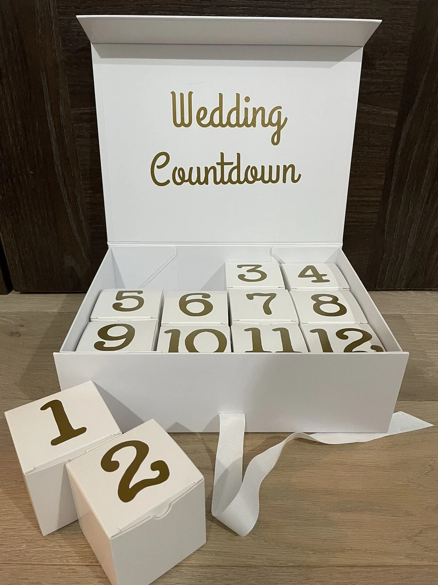 Personalised wedding countdown calendar- filled with 12 days of gifts for  bride | ebay