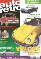 AUTO RETRO N°206 COX CAB. / LOTUS ELITE / ALFA ROMEO GIULIA / TOYOTA CELICA