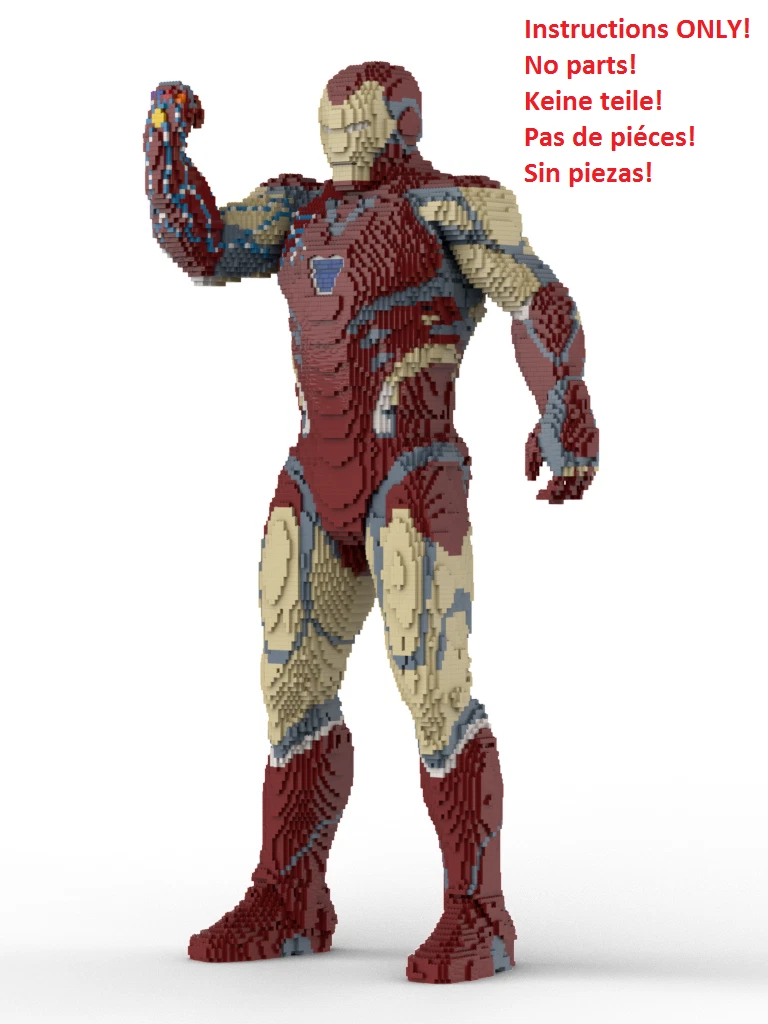 LEGO Iron Man Infinity gauntlet statue building instructions