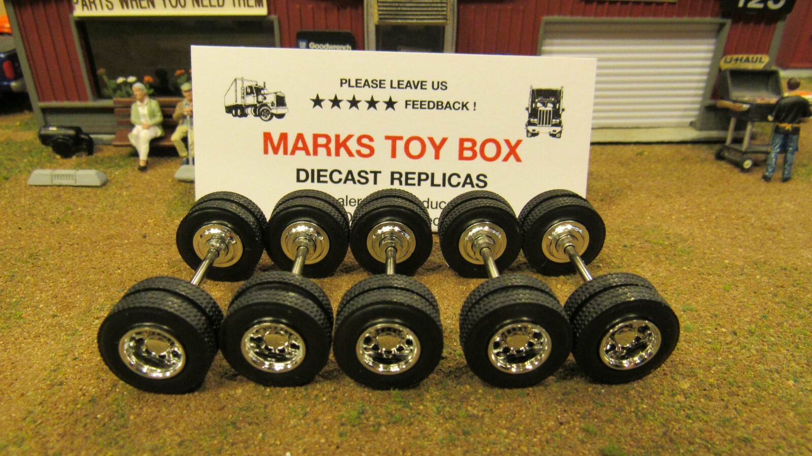 WHEELS 5 SPECCAST DUAL REAR AXLE TIRE'S CUSTOM SEMI TRUCK BUILD 1/64