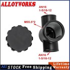 Coolant Radiator Water Filter Inline with Cap Black Billet Aluminium;