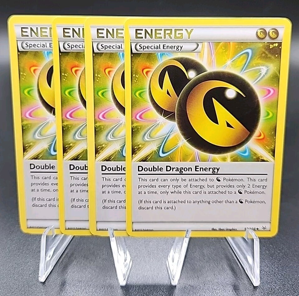 4x Double Dragon Energy 97/108 x4 - XY Roaring Skies - Pokemon Playset - NM