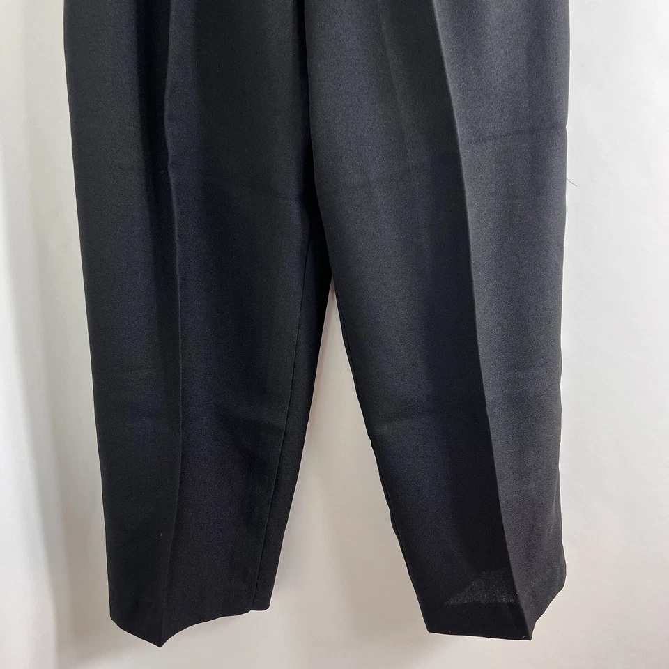 Винтажный Cervelle костюм женщин средний короткий рукав укороченные брюки черный легкий - Изображение 4 из 4