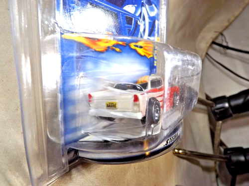 2001 Hot Wheels Final Run 2/12 '55 CHEVY Orange-White w/Real Riders Chrome DD Sp - Picture 5 of 6