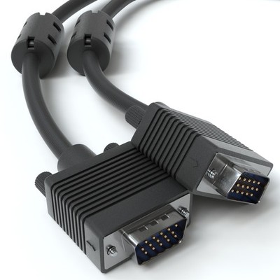 15m VGA Kabel 15 Polig Monitorkabel PC LCD Ferritkern 75Ohm VGA Monitor Beamer