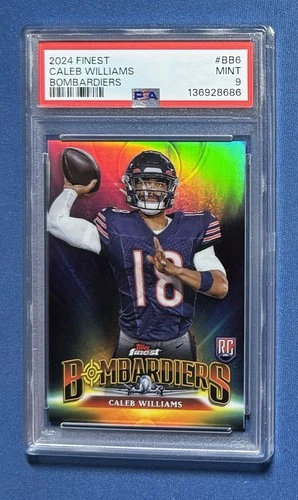 2024 Topps Finest Caleb Williams Bombardiers PSA 9 RC Bears BB-6