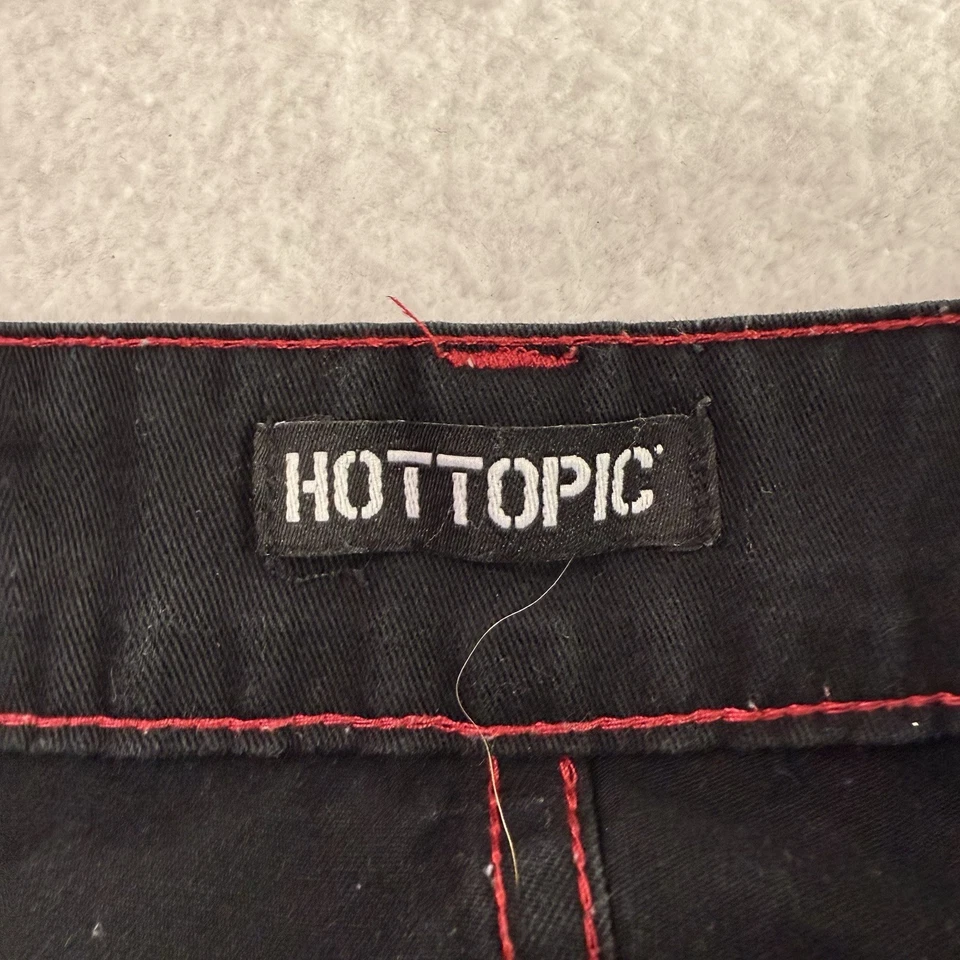 Vintage Y2K Hot Topic Womens Black Red Pants Goth Punk TRIPP NYC Style Size 3 - Image 4 of 4