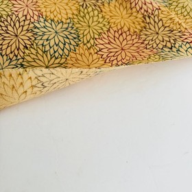 Buttercream Kiku #B 14x62 LONG Vintage Silk Homespun Japanese Pongee Fabric TK16