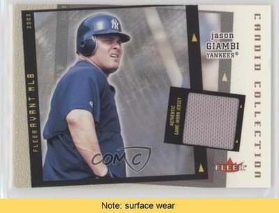 2003 Fleer Avant Candid Collection Game Used 80/150 Jason Giambi #CC-JG READ 0q3