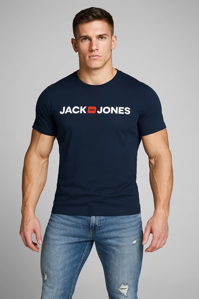 JACK & JONES Herren-T-Shirt mit Corp-Logo, 3er-Pack - Bild 2 von 4