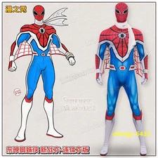 Spider-Man Marvel Jumpsuit Bodysuit Mask Cosplay Costume Mens Halloween Suit