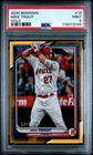 2024 Bowman Mike Trout #19 Gold /50 PSA 9 Mint Los Angeles Angels Topps parallel