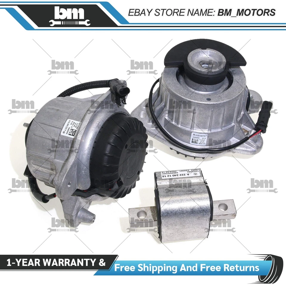 3X Sets Engine Mount Gearbox Mount Kits For Mercedes-Benz S-CLASS W222 S350 S450 Foto 2 de 4