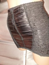 VTG SATIN ZIP CINCH BODY CON WIGGLE NIP TUCK HALF SLIP SHAPER GIRDLE UNION S 32