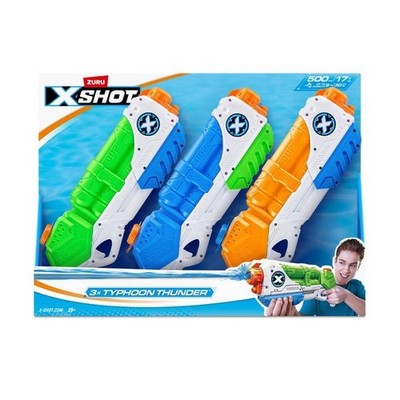 ZURU XSHOT WATER TYPHOON THUNDER TOY WATER BLASTER 3 PACK BY ZURU - MULTI
