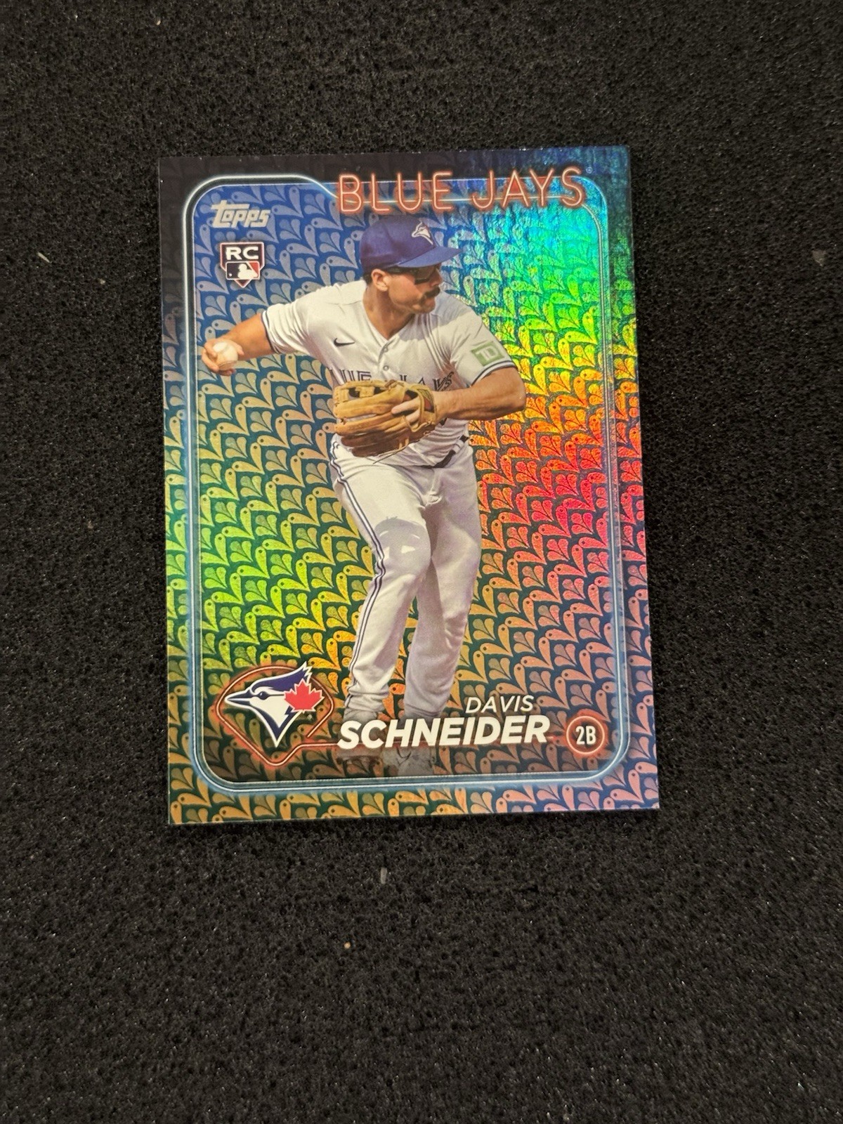 2024 Topps Series 1 Davis Schneider #189 Easter Holiday Foil RC - Blue Jays