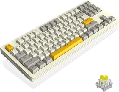 AKC087 Wireless Mechanical Keyboard, 87 Keys Compact TKL Gaming Keyboard, BT5...