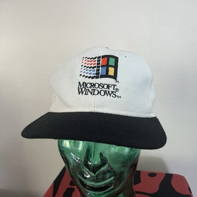 VINTAGE Microsoft Windows 95 Hat Launch Snapback Logo Cap 90s