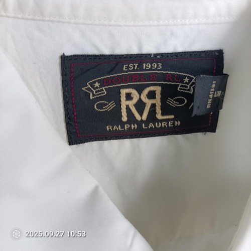 Double RL RRL Ralph Lauren Shirt Mens 2XL White Western Pearl Snap Long Sleeve - Picture 5 of 10