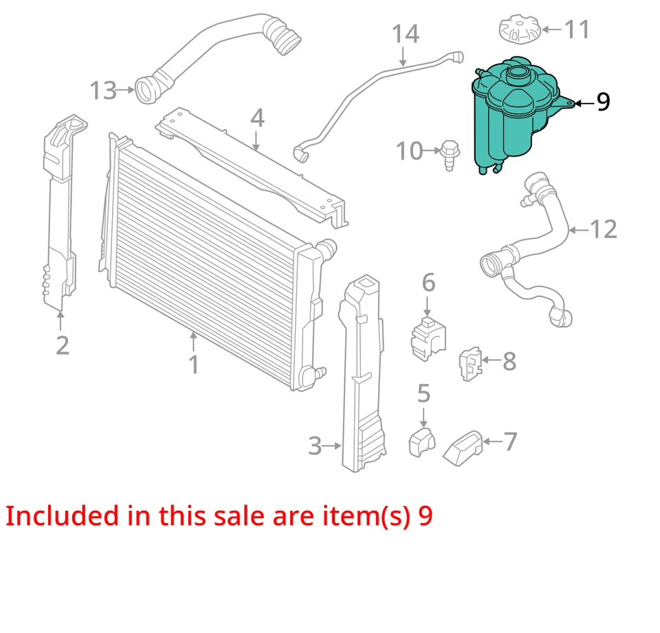 2017 BMW X5 Coolant Overflow Bottle OEM 88K Miles - LKQ431414958 - Image 3 of 4