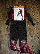 NEW Muscle Ninja Halloween Costume boy's small S red/black