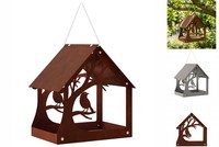 Vogelhaus Futterstelle HäNgendes Vogelfutterhaus Wetterfeststahl Rostoptik