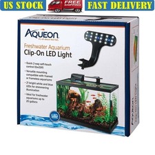 Clip On LED Light Freshwater Aquariums 21 Bright LEDs Soft Touch Switch New