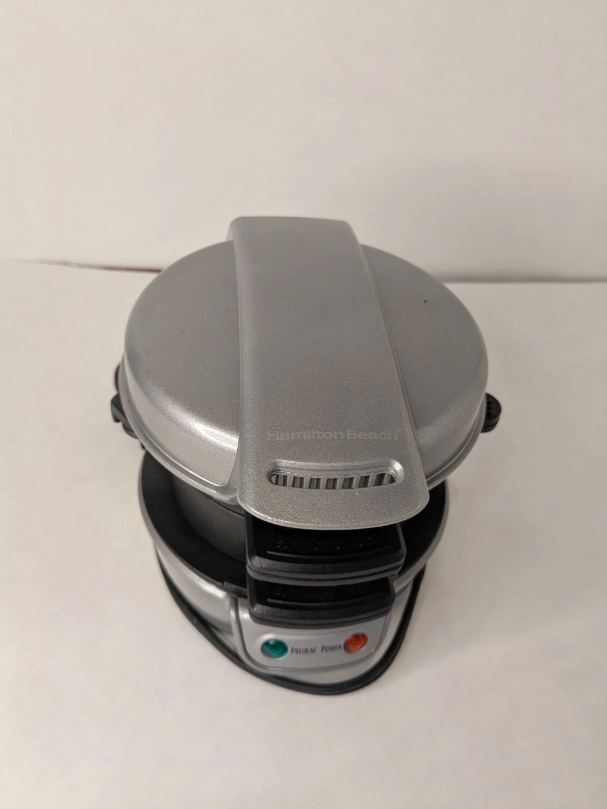 Hamilton Beach Breakfast Sandwich Maker w Egg Cooker Ring, 5 Min, 25475, Silver