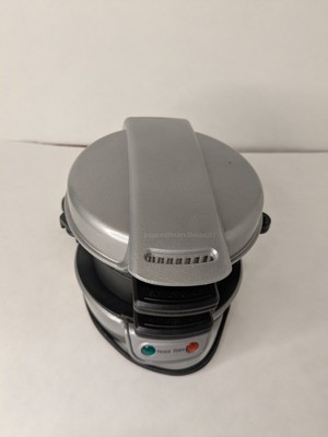 Hamilton Beach Breakfast Sandwich Maker w Egg Cooker Ring, 5 Min, 25475, Silver
