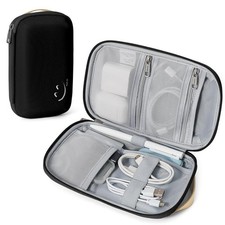 Travelkin Travel Cord Organizer, Small Electronic Small, 1-Volcanic Black