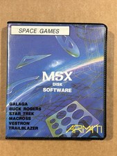MSX SPACE GAME - MSX 1 E 2 DISK SOFTWARE  RACCOLTA 6 GIOCHI ARMATI Vintage Raro