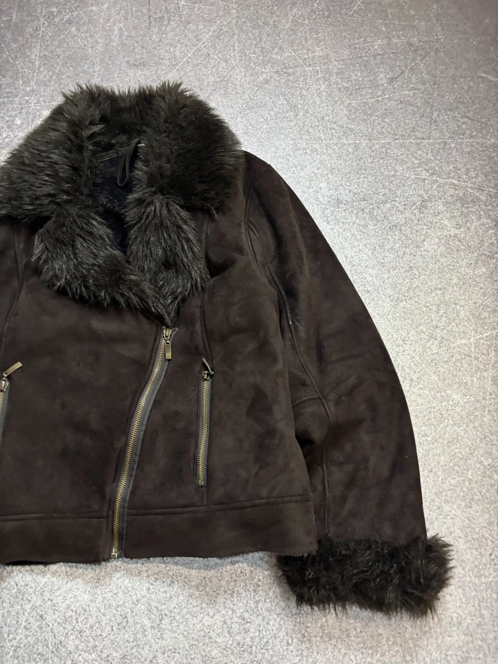 AVANT GARDE IF SIX WAS NINE STYLE JAPANESE SHEEPSKIN JACKET FUR HOOD Y2K - Image 3 of 4