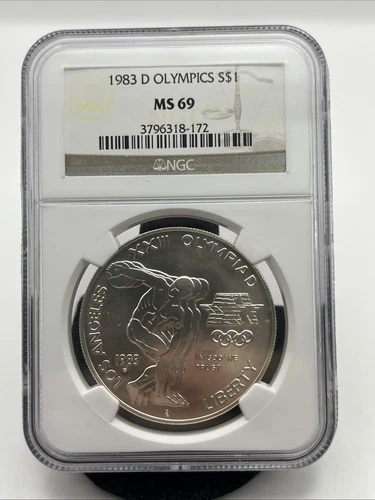 1983-D  Los Angeles Olympics Commemorative Silver Dollar NGC MS-69