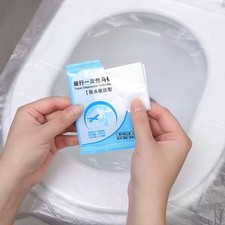 Hygienic Disposable Waterproof Plastic Public Toilet Seat Cover. Individual Wrap